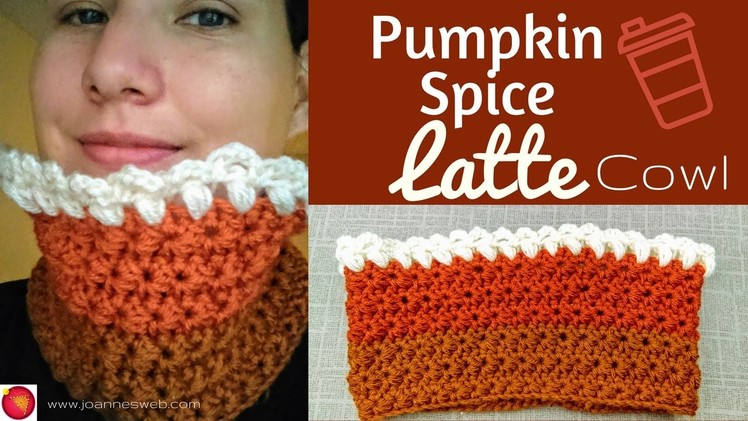 Pumpkin Spice Latte Cowl | Crochet Jasmine Stitch | Holidays 2016 DIY Gift Idea