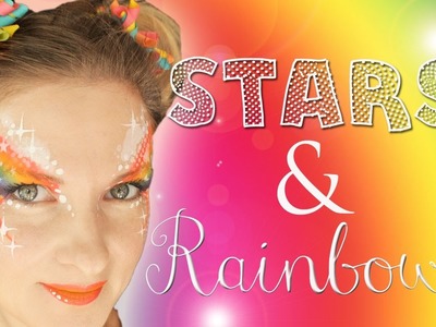Rainbow Face Painting Makeup Tutorial