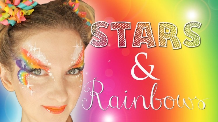 Rainbow Face Painting Makeup Tutorial