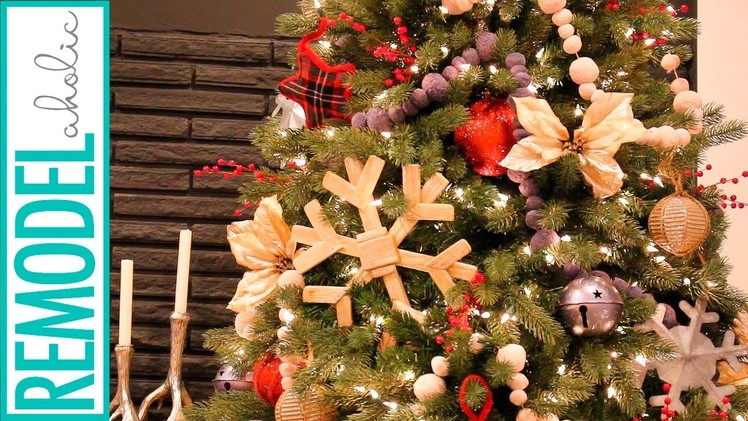 Rustic Woodland Christmas Tree Decorating Tutorial