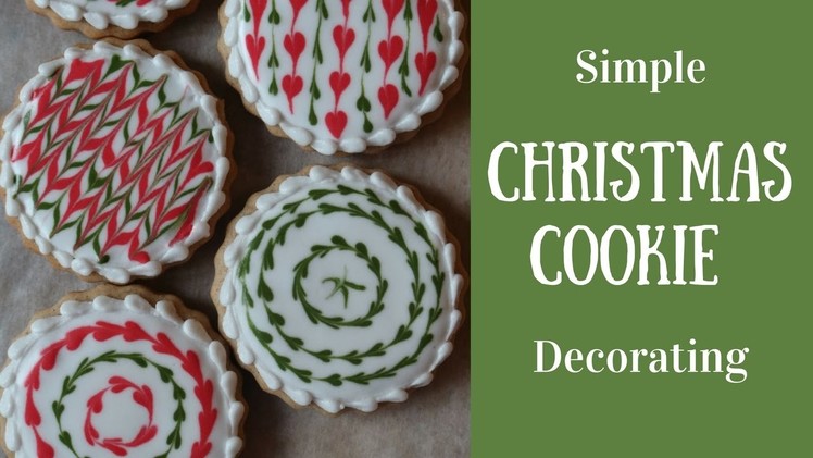 Simple Christmas Cookie Decorating