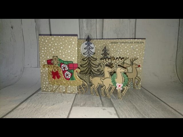 Stampin up Christmas count down #6 Santa's Sleigh Z fold card
