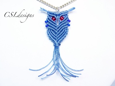 Wise macrame owl