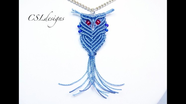 Wise macrame owl