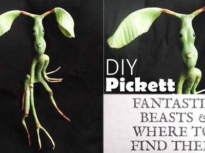 DIY Bowtruckle "Pickett" from Fantastic Beasts Polymer Clay Tutorial. Maive Ferrando