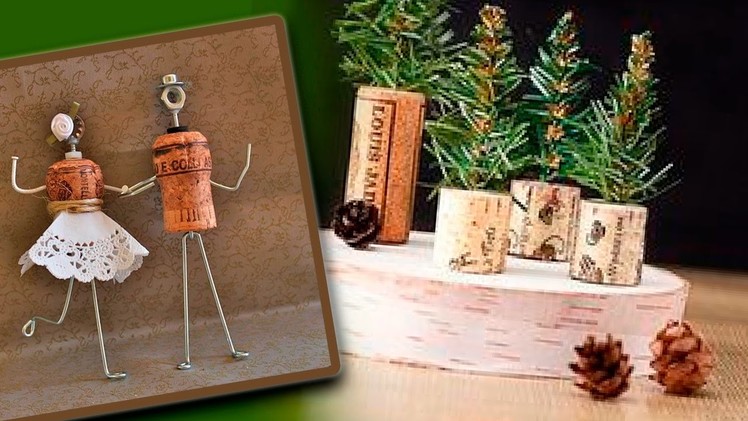 DIY Christmas Decor. Crafts from wine corks