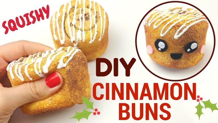 DIY Cinnamon Bun SQUISHY tutorial.Kawaii Cinnamon Roll. Easy Squishy