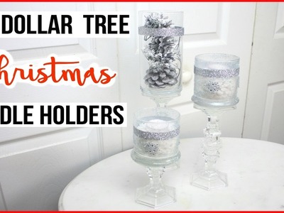 DIY Dollar Tree Christmas Candle Holders!