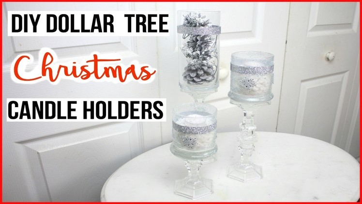 DIY Dollar Tree Christmas Candle Holders!