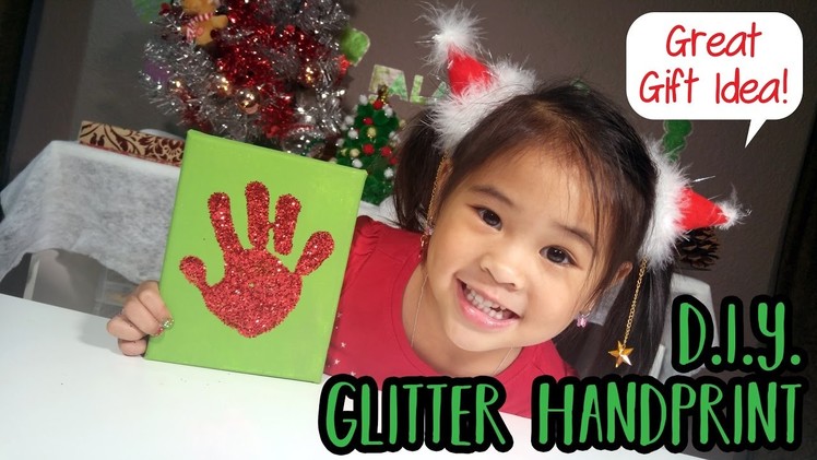 DIY Glitter Handprint | Day 2: 12 DIYs of Christmas | Gift Ideas