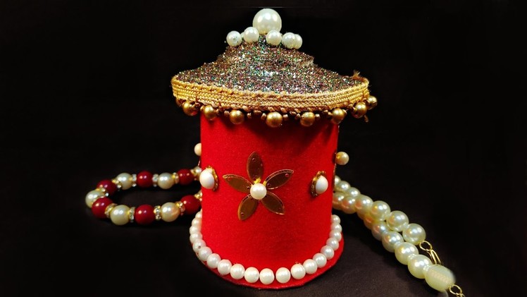 DIY Jewellery Box Using Paper , Glitter & Stones