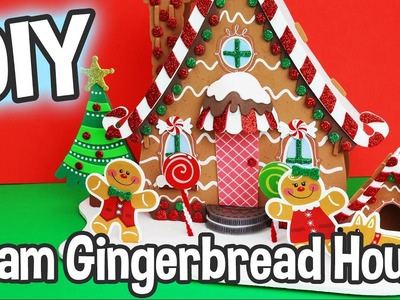 DIY Kids Craft Foam Gingerbread House Kit Miniature Dollhouse Cute Easy Holiday Project