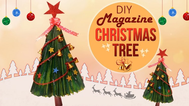 DIY Magazine Christmas Tree | Easy To Make X'mas Tree From Magazine - Craft Basket