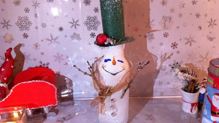 DIY Snowman - Christmas decoration Craft (Olaf's brother).Recycled.handmade