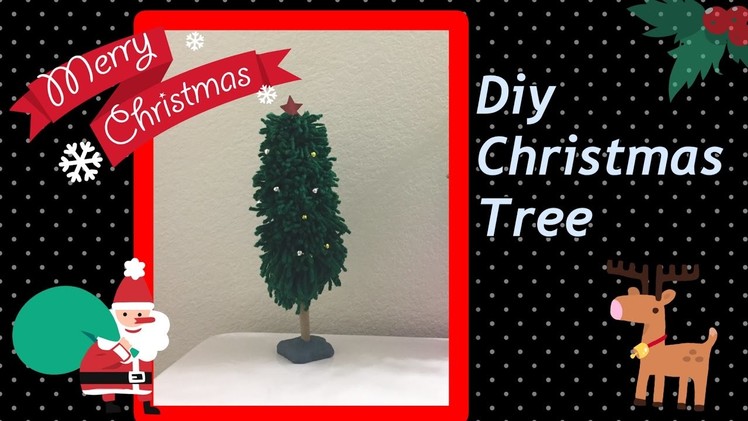 DIY tabletop christmas tree easy from woolen 2016 I handmade christmas Tree yarn