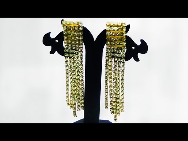 DIY: Tassel earrings with White Stone Chain