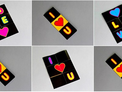 DIY TETRAFLEXAGON LOVE CARD (tutorial). DIY CARD.