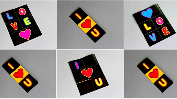 DIY TETRAFLEXAGON LOVE CARD (tutorial). DIY CARD.