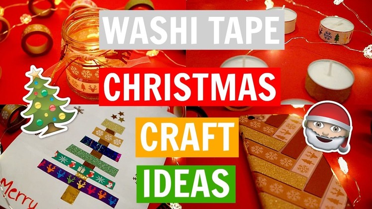 DIY - WASHI TAPE CHRISTMAS CRAFT IDEAS ! | Easy & Fun | LifeAsNastia