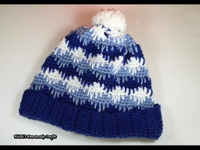 Easy tutorial: How to do the Eyelashes crochet stitch on the Peek A Boo Hat Pattern