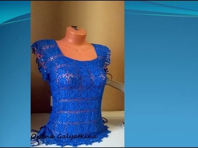 How to crochet a blouse,top.Lesson crochet motif.Cómo asociar una blusa de ganchillo