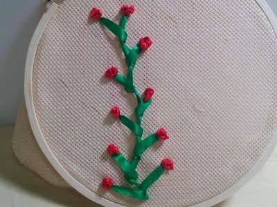 How to DIY Satin Ribbon Stitch - Tutorial .