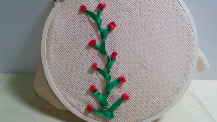 How to DIY Satin Ribbon Stitch - Tutorial .