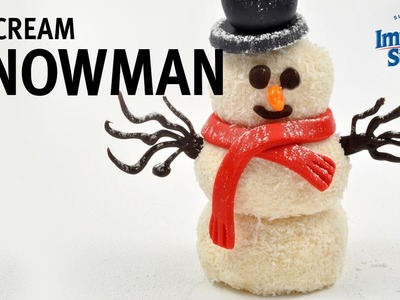 How to Make an Edible Ice Cream Snowman
