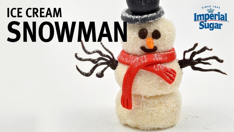 How to Make an Edible Ice Cream Snowman