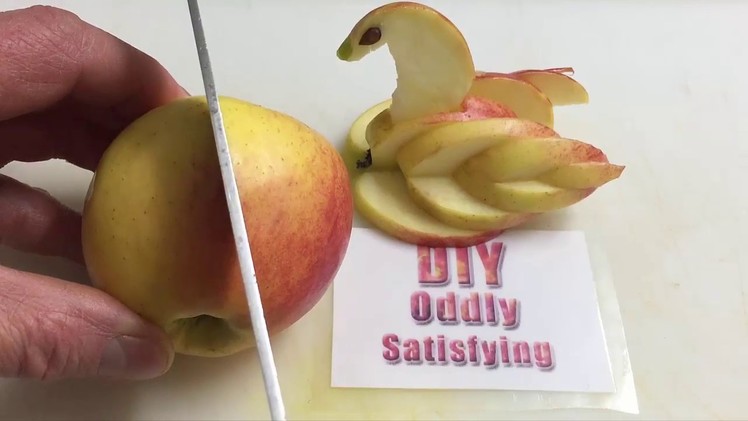 How to Make Beautiful Apple Swan - Vegetable Carving Garnish - DIY Food Decoration