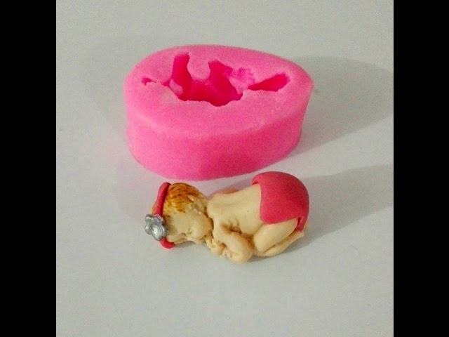 How to make Fondant Baby with Silicon Mold.      Easy Baking