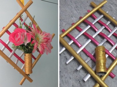 How To Make Newspaper  Flower Vase | DIY newspaper crafts