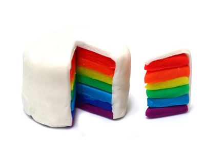 ✅ How to make rainbow cake play doh - playdough food 