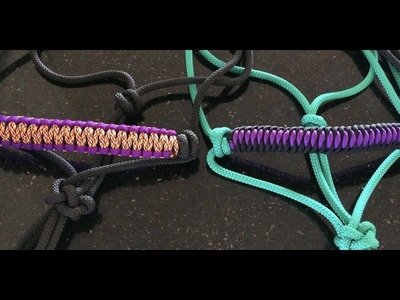 How to make two-tone nosebands for rope horse halters using paracord