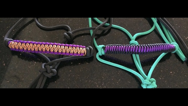 How to make two-tone nosebands for rope horse halters using paracord