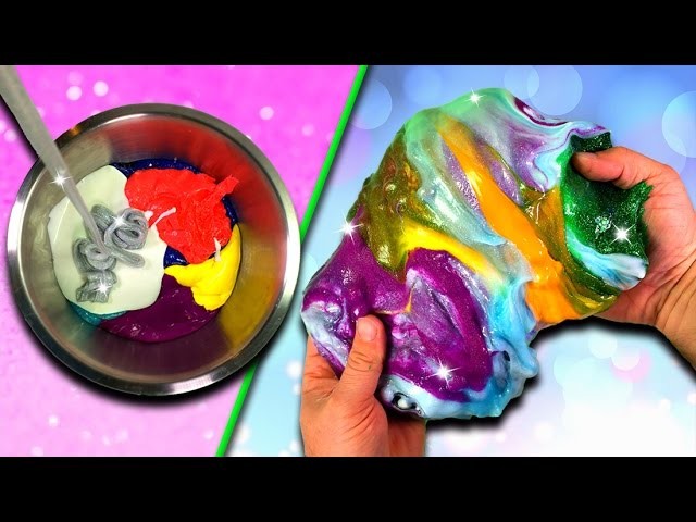 Mixing all my slime! How to make a Slime Smoothie. DIY Slime How To