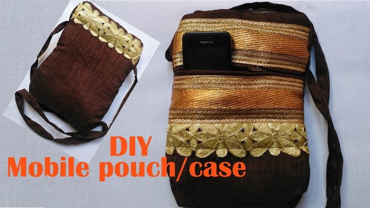 Mobile phone pouch.case DIY | how to make a mobile phone pouch easy tutorial