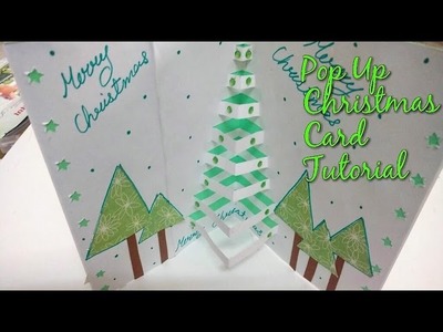 Pop Up Christmas Tree Card Tutorial | How To | CraftLas