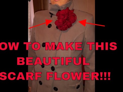 SCARF FLOWER - How to make flower using silk scarf