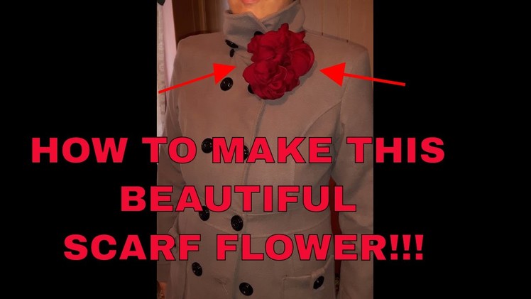 SCARF FLOWER - How to make flower using silk scarf