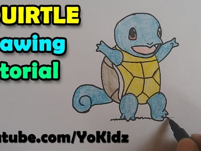 Speed Drawing of Squirtle, How to draw Squirtle