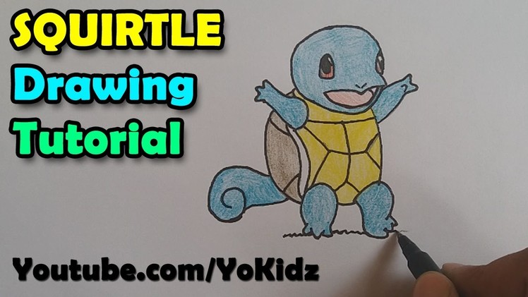 Speed Drawing of Squirtle, How to draw Squirtle