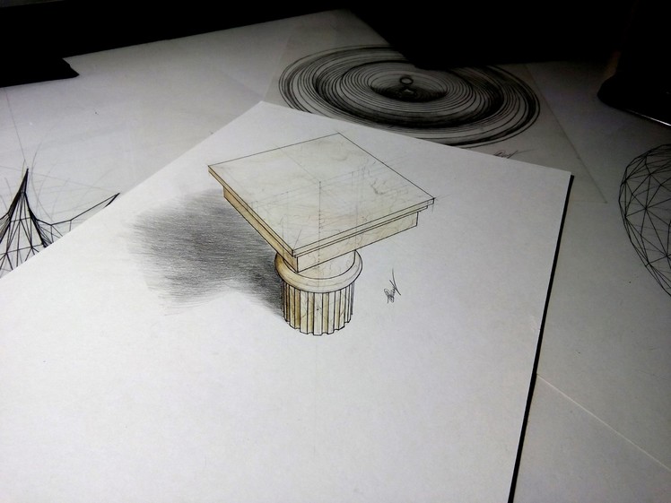3D drawing #2 - Capital [Speed drawing]