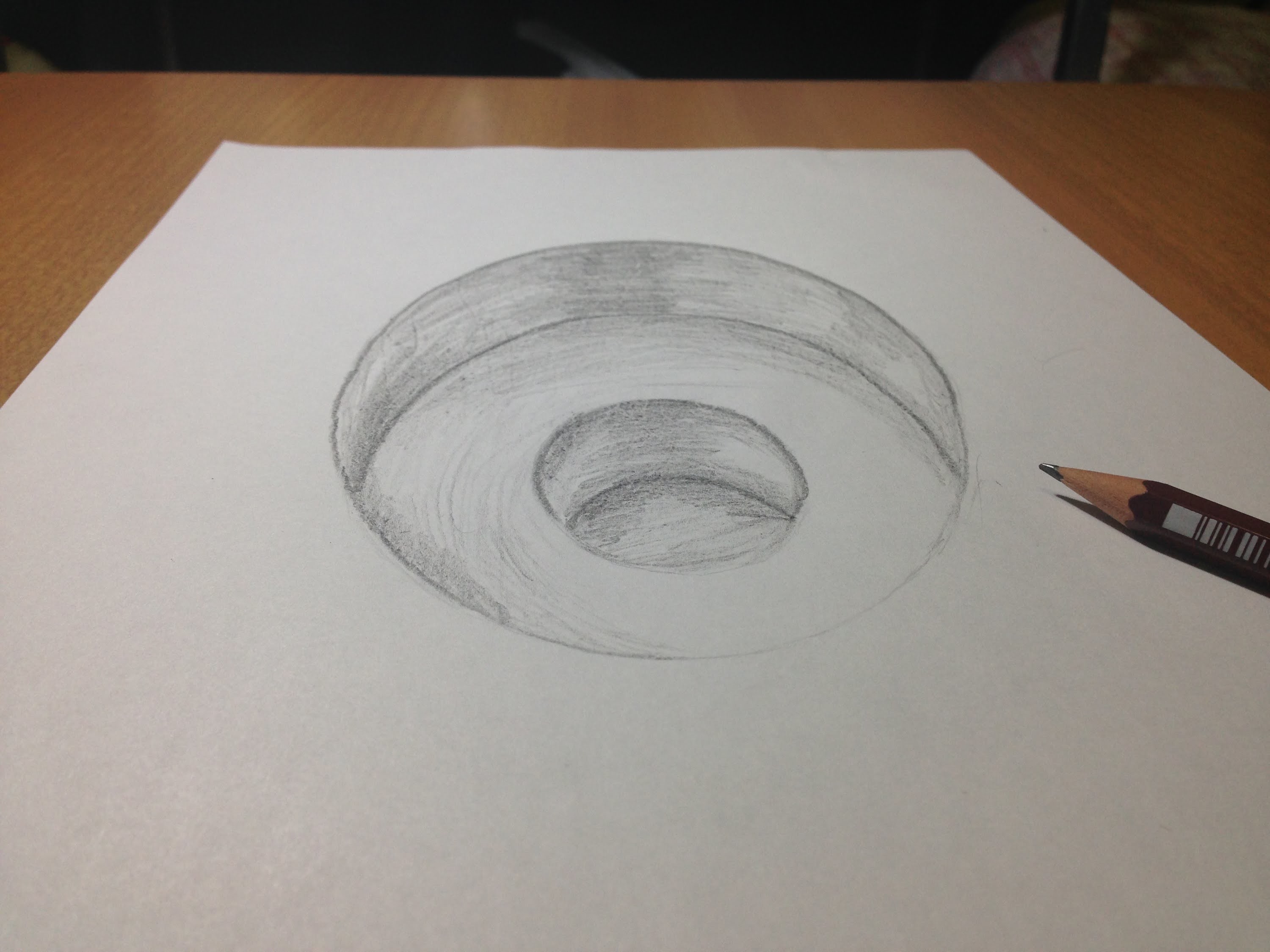 Рисунки 3 д карандашом круглые