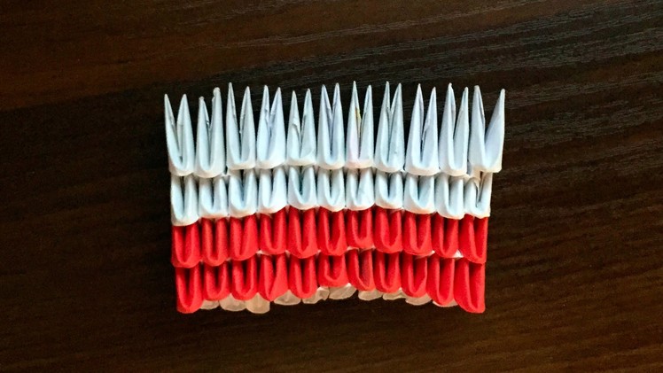 3D origami Polish flag Tutorial