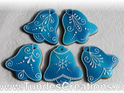 Blue bell gingerbread Christmas ornaments