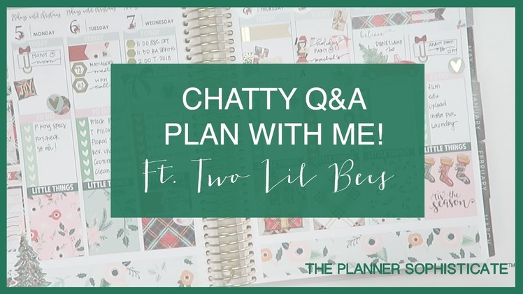 Chatty Christmas Q&A Plan with me! \\ Vertical \\ Ft Two Lil Bees
