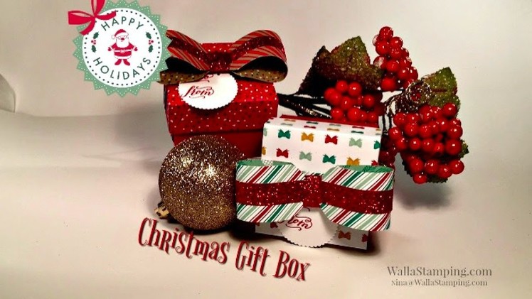 Christmas Gift Box Presents & Pinecones DSP