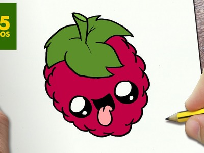 COMO DIBUJAR FRAMBUESA KAWAII PASO A PASO - Dibujos kawaii faciles - How to draw a raspberry
