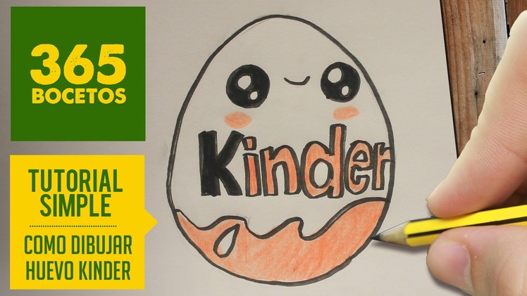 COMO DIBUJAR HUEVO KINDER KAWAII PASO A PASO - Dibujos kawaii faciles - How to draw a Kinder